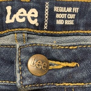 Lee Midrise Regular Fit Bootcut Jeans in medium wash